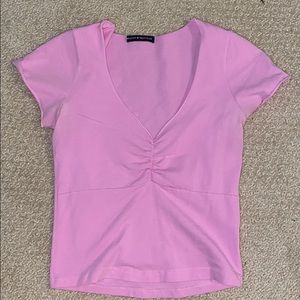 Pink brandy Melville fitted shirt